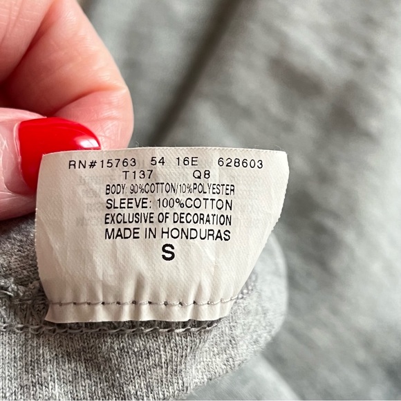 Champion Men's Raglan Baseball T Shirt 3/4 Sleeve Logo Patch Casual Athletic S - Picture 9 of 9